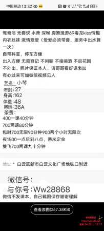 体验广州白云新市小琴双飞